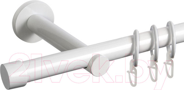 Изображение товара Карниз для штор АС ФОРОС Dance D19Г + заглушка Плоская луна (2.4м, белый)