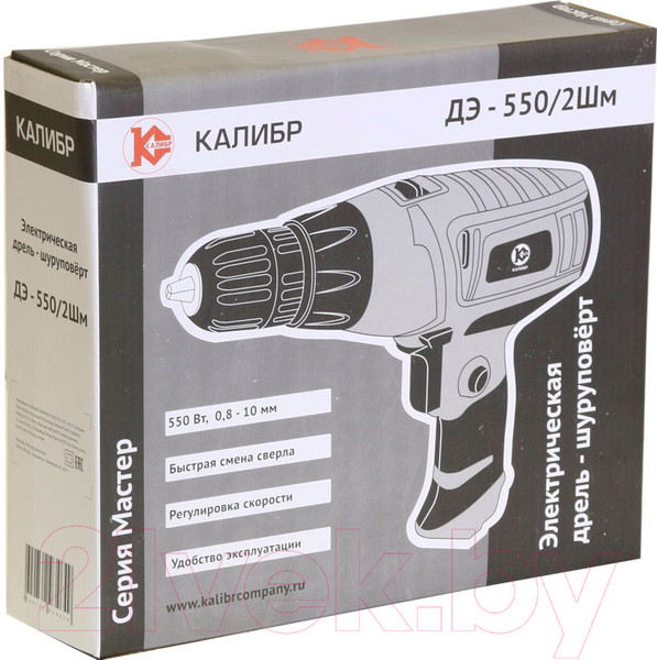 Изображение товара Дрель-шуруповерт Калибр Мастер ДЭ-550/2ШМ (47734)