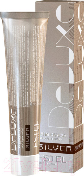 Изображение товара Крем-краска для волос Estel De Luxe Silver 10/36 (светлый блондин золотисто-фиолетовый д/100% седины)