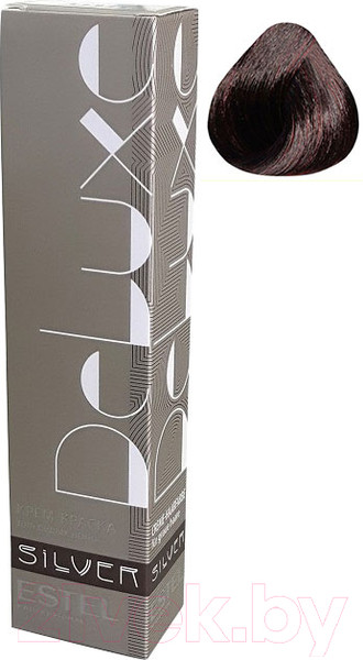 Изображение товара Крем-краска для волос Estel De Luxe Silver 4/75 (шатен коричнево-красный)