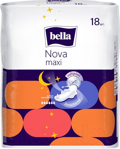 Изображение товара Прокладки гигиенические Bella Nova Maxi Softiplait (18шт)
