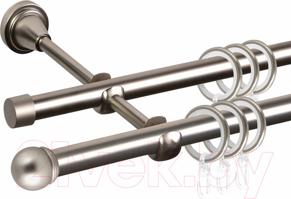 Изображение товара Карниз для штор АС ФОРОС Grace D16Г/16Г составной + наконечники Сфера (3м, сатин)
