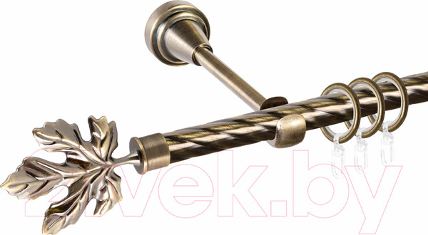 Изображение товара Карниз для штор АС ФОРОС Grace D16K составной + наконечники Клен (3м, антик)
