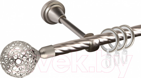 Изображение товара Карниз для штор АС ФОРОС Grace D16K составной + наконечники Метеор (3м, сатин)