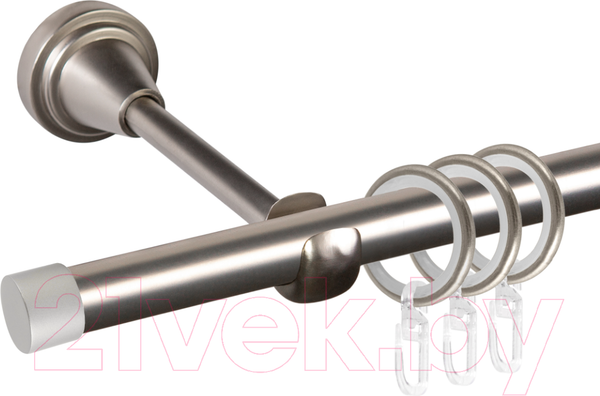 Изображение товара Карниз для штор АС ФОРОС Grace D16Г + заглушка Плоская (2.4м, сатин)