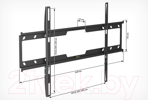 Изображение товара Кронштейн для телевизора Holder Basic Line LCD-F6618-B (черный)
