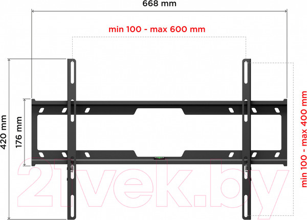Изображение товара Кронштейн для телевизора Holder Basic Line LCD-F6618-B (черный)
