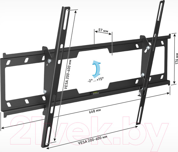 Изображение товара Кронштейн для телевизора Holder LCD-T6628-B (черный)