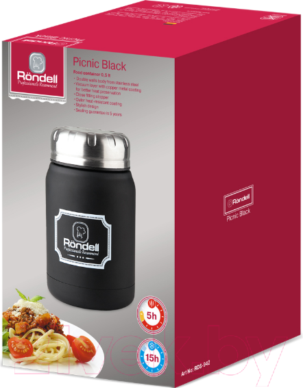 Изображение товара Термос для еды Rondell Picnic RDS-942 (черный)