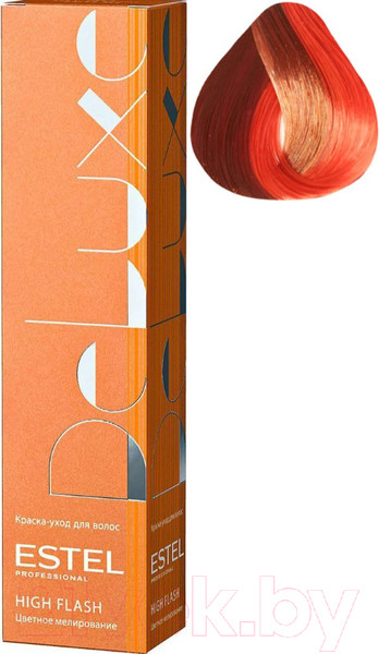 Изображение товара Крем-краска для волос Estel De Luxe High Flash 55 (красный)