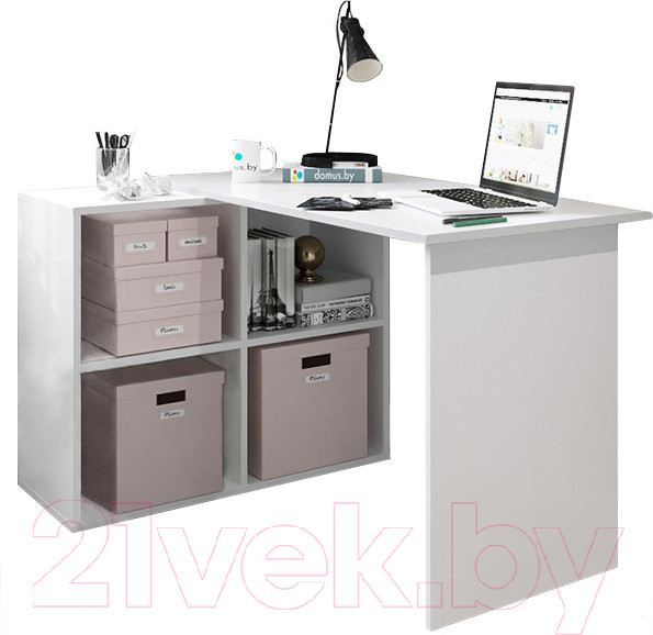 Изображение товара Письменный стол Domus СП016 11.016.01.01 / dms-sp016-8685 (белый)
