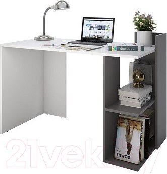 Изображение товара Письменный стол Domus СП017 11.017R.01.92 / dms-sp017R-8685-162PE (правый, белый/серый)