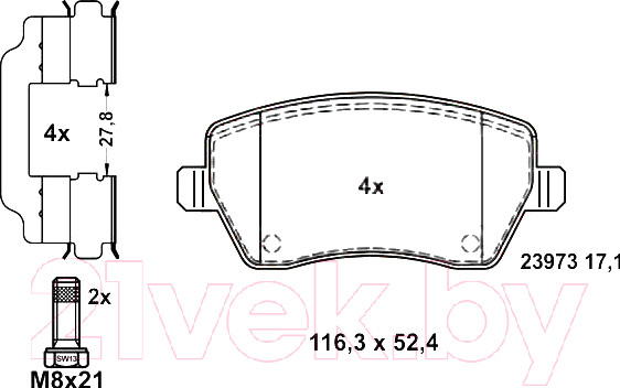 Изображение товара Тормозные колодки ATE 13046027092