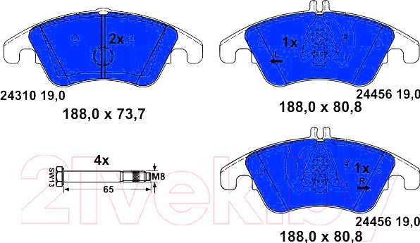 Изображение товара Тормозные колодки ATE 13046027342