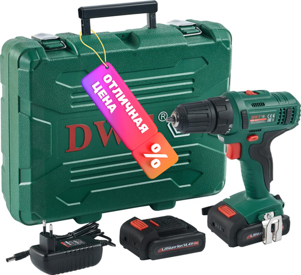 Изображение товара Аккумуляторная дрель-шуруповерт DWT ABS-14.4 L-2 BMC (7640159747611)