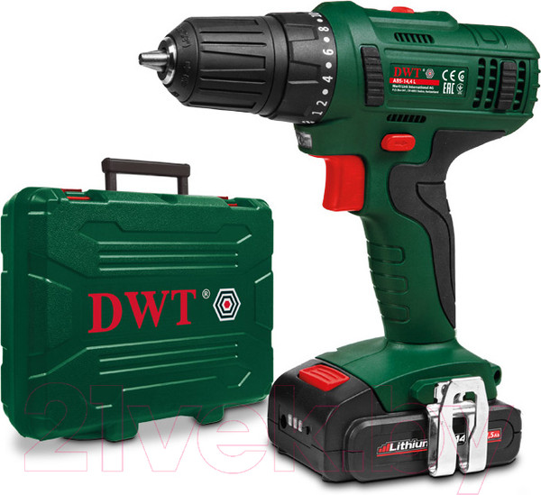 Изображение товара Аккумуляторная дрель-шуруповерт DWT ABS-14.4 L-2 BMC (7640159747611)