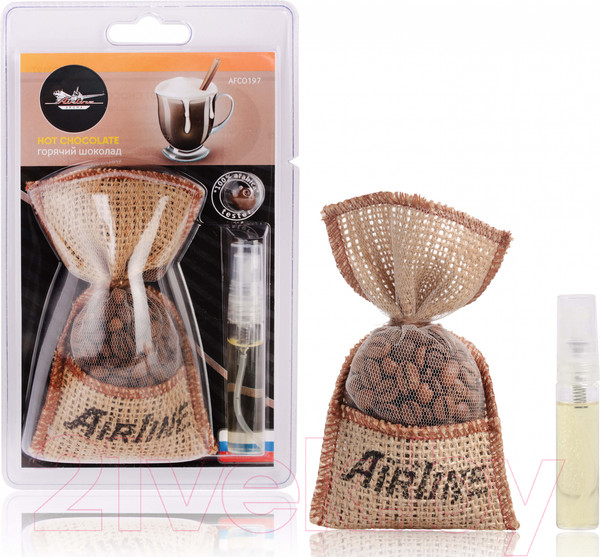 Изображение товара Ароматизатор автомобильный Airline Кофе в мешочке со спреем / AFCO197 (горячий шоколад)