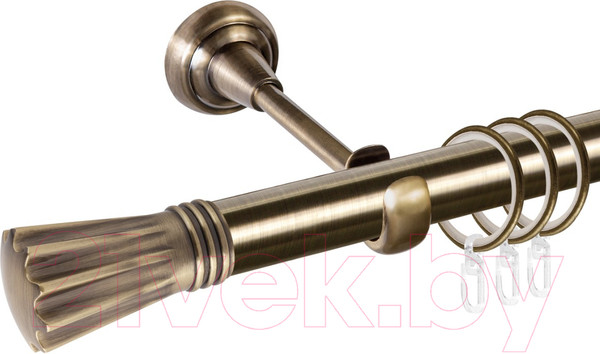 Изображение товара Карниз для штор АС ФОРОС Grace D25Г + наконечники Буэнос (1.8м, антик)