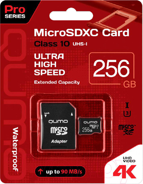 Изображение товара Карта памяти Qumo microSDXC (Class 10) 256GB (QM256GMICSDXC10U3)