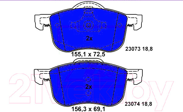 Изображение товара Тормозные колодки ATE 13046071452
