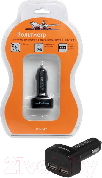 Изображение товара Зарядное устройство автомобильное Airline AVM-D-02