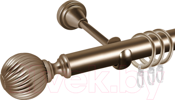 Изображение товара Карниз для штор АС ФОРОС Grace D25Г составной + наконечники Орион (3м, антик)