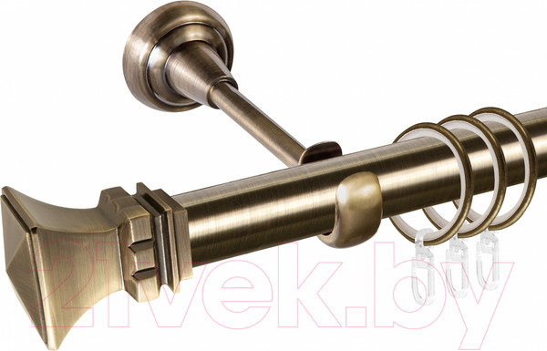 Изображение товара Карниз для штор АС ФОРОС Grace D25Г составной + наконечники Эмпория (3м, антик)
