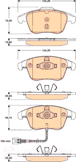 Изображение товара Тормозные колодки TRW GDB1762