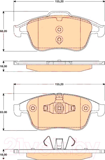Изображение товара Тормозные колодки TRW GDB1790