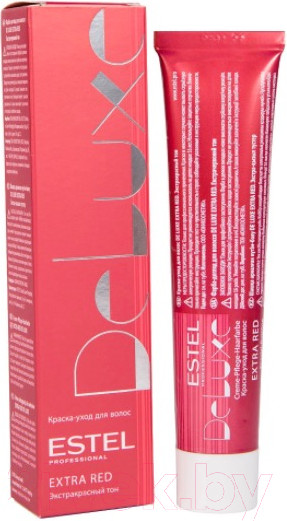 Изображение товара Крем-краска для волос Estel De Luxe Extra Red 77/55 (русый красный интенсивный)