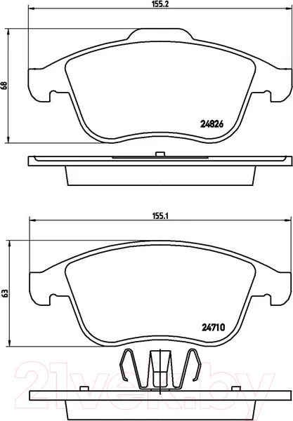 Изображение товара Тормозные колодки Brembo P68047