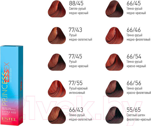 Изображение товара Крем-краска для волос Estel Princess Essex Extra Red 77/43 (эффектная румба)