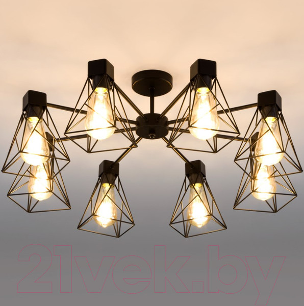 Изображение товара Люстра Евросвет Trappola 70107/8 (черный)