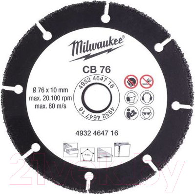 Изображение товара Отрезной диск алмазный Milwaukee 4932464716