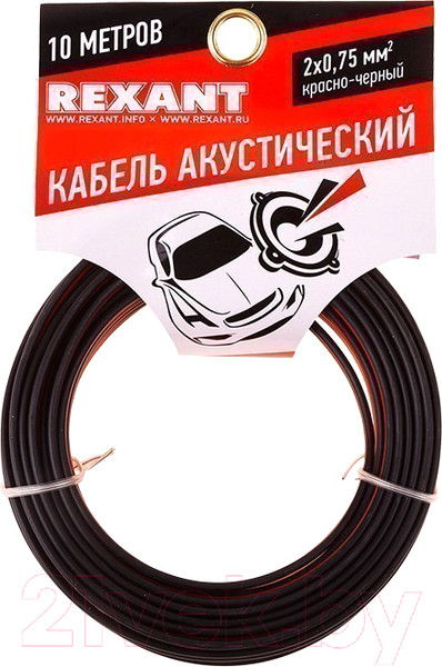 Изображение товара Кабель Rexant 2x0.75 / 01-6104-3-10 (10м, красный/черный)