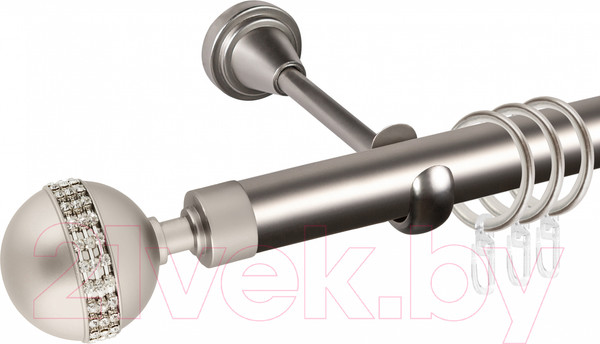 Изображение товара Карниз для штор АС ФОРОС Grace D25Г + наконечники Авея (1.4м, сатин)