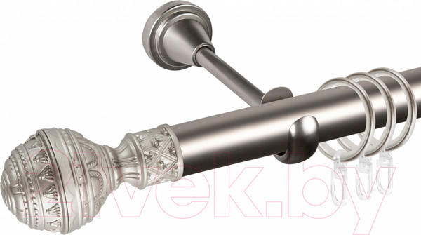Изображение товара Карниз для штор АС ФОРОС Grace D25Г + наконечники Ампир (1.4м, сатин)