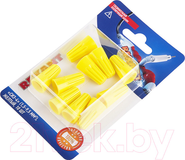 Изображение товара Изолирующий зажим Rexant 06-0233-B10 (10шт, желтый)