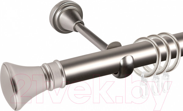 Изображение товара Карниз для штор АС ФОРОС Grace D25Г + наконечники Колокол (1.8м, сатин)