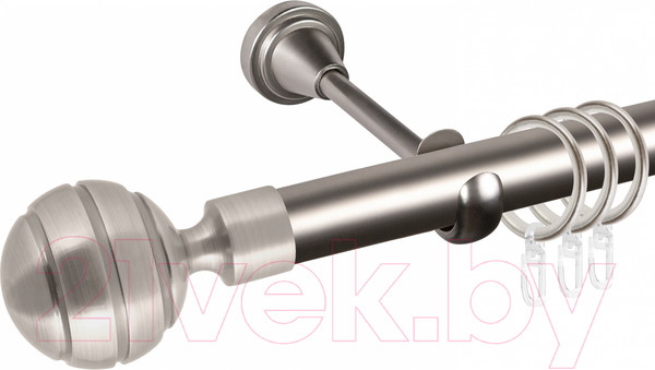 Изображение товара Карниз для штор АС ФОРОС Grace D25Г + наконечники Триест (1.8м, сатин)
