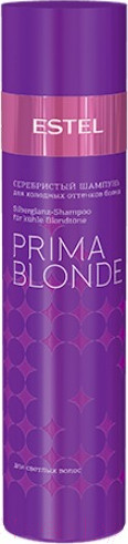 Изображение товара Оттеночный шампунь для волос Estel Prima Blonde серебристый для холодных оттенков блонд (250мл)