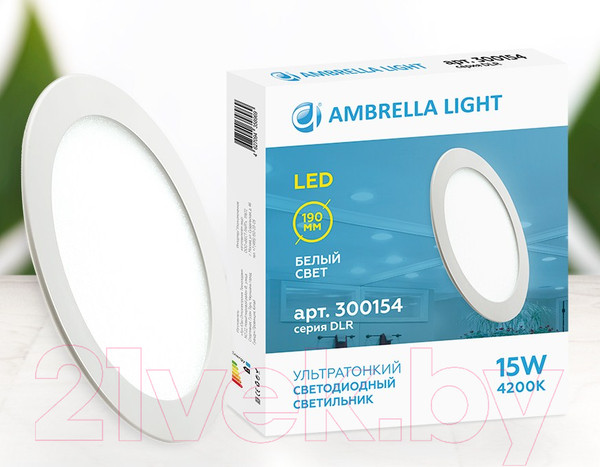 Изображение товара Точечный светильник Ambrella DLR 15W 4200K 185-250V