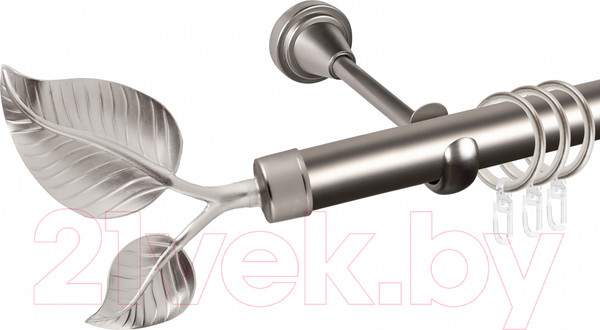 Изображение товара Карниз для штор АС ФОРОС Grace D25Г + наконечники Лист большой (2м, сатин)