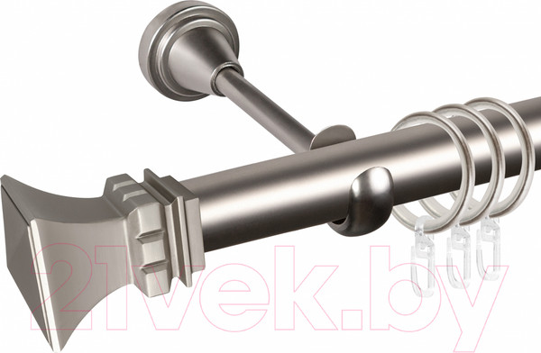 Изображение товара Карниз для штор АС ФОРОС Grace D25Г + наконечники Эмпория (2.4м, сатин)