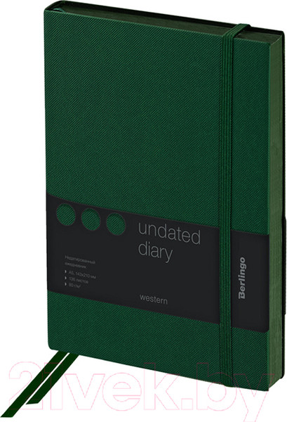 Изображение товара Ежедневник Berlingo Western UD0 85504 (136л, зеленый )