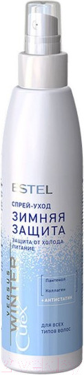 Изображение товара Спрей для волос Estel Curex Versus Winter защита и питание с антистатическим эффектом (200мл)