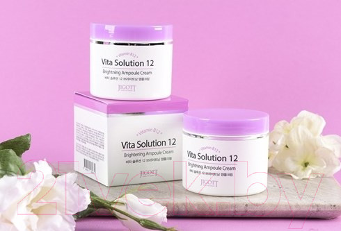 Изображение товара Крем для лица Jigott Vita Solution 12 ампульный для улучшения цвета лица (100мл)