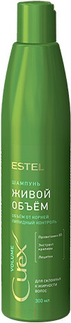 Изображение товара Шампунь для волос Estel Curex Volume придание объема для жирных волос (300мл)