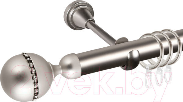 Изображение товара Карниз для штор АС ФОРОС Grace D25Г составной + наконечники Кортеза (3м, сатин)
