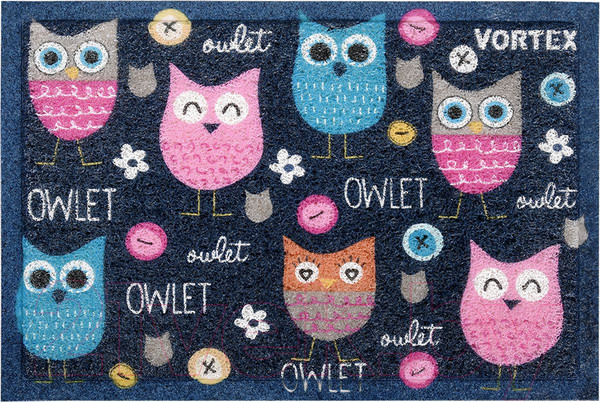 Изображение товара Коврик грязезащитный VORTEX Совята 40x60 / 24113